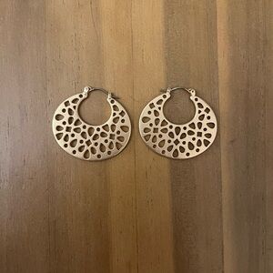 Metal Gold Hoop Earrings